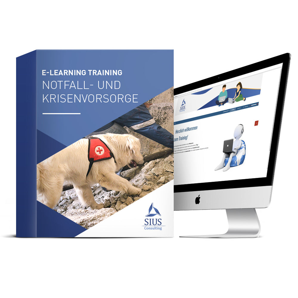E-Learning Online-Schulung Notfall- und Krisenvorsorge sowie richtiges Verhalten in Not- und Krisensituationen
