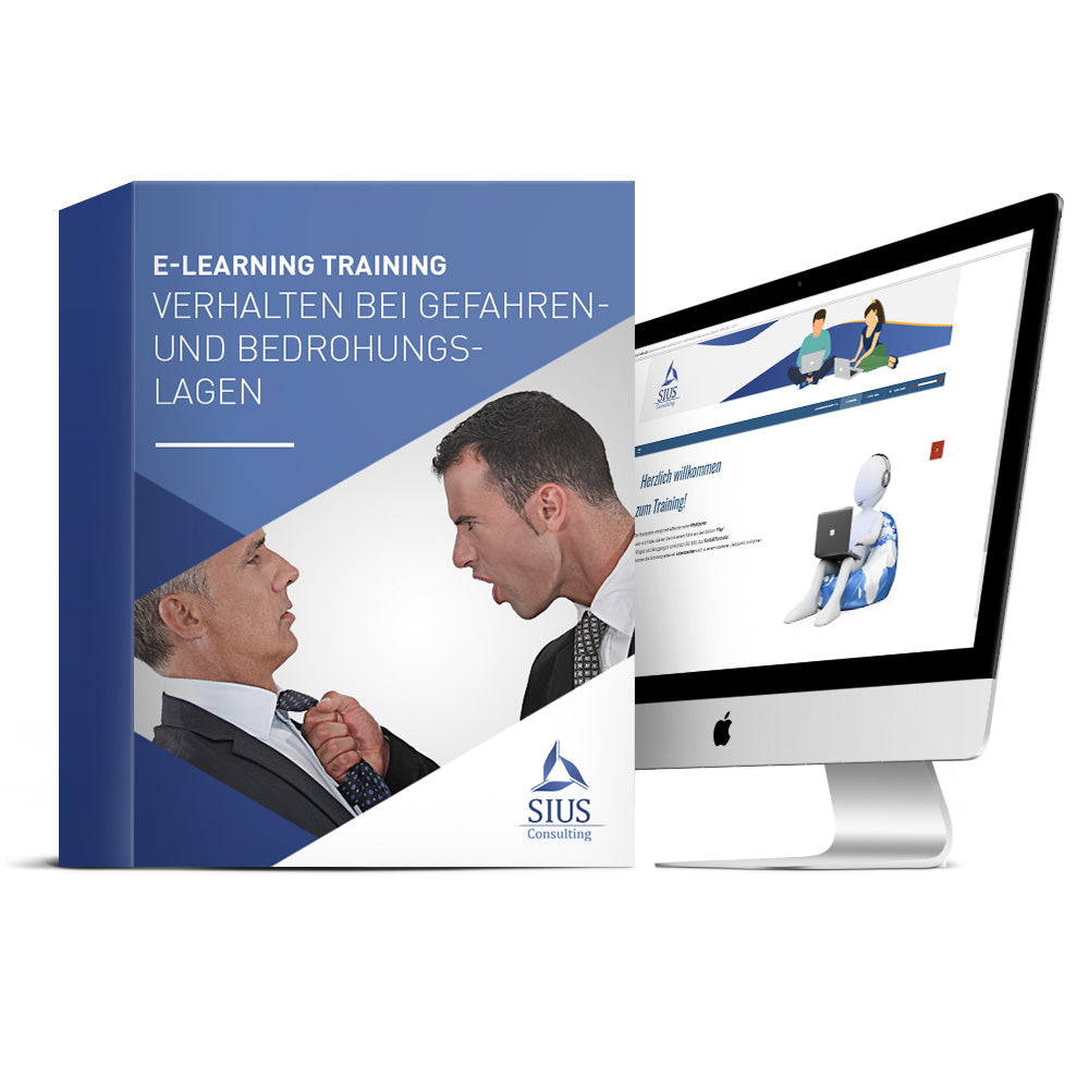E-Learning Online-Schulung Richtiges Verhalten bei Gefahren- und Bedrohungslagen an Arbeitsplätzen mit Publikumsverkehr